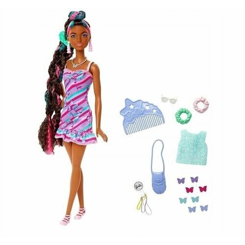 Кукла Барби Totally Hair с длинными волосами + модные аксессуары HCM91 от компании М.Видео - фото 1