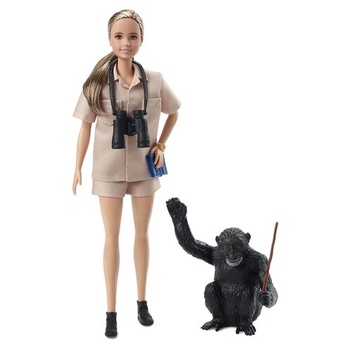 Кукла Barbie Dr. Jane Goodall Inspiring Women Doll (Барби Доктор Джейн Гудолл - Вдохновляющие Женщины) от компании М.Видео - фото 1