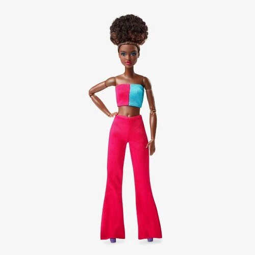 Кукла Barbie Looks Doll Original, Curly Black Hair (Барби Лукс с черными кудрявыми волосами) от компании М.Видео - фото 1