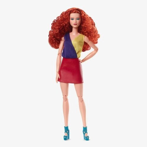 Кукла Barbie Looks Doll Original, Curly Red Hair (Барби Лукс с рыжими кудрявыми волосами) от компании М.Видео - фото 1