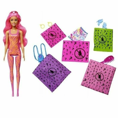 Кукла Barbie - Неоновая серия в непрозрачной упаковке (Сюрприз) от компании М.Видео - фото 1