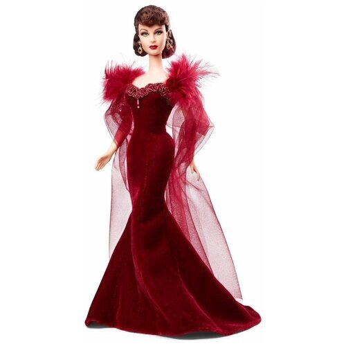 Кукла Barbie Унесенные ветром Скарлетт О’Хара в исполнении Вивьен Ли в красном платье, BCP72 от компании М.Видео - фото 1
