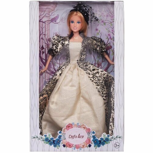 Кукла Defa Lucy Королевский шик в роскошном жемчужно-черном платье и шляпке 29 см