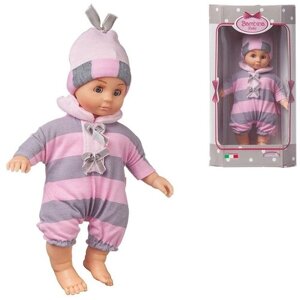 Кукла DIMIAN Bambina Bebe Пупс в полосатом костюмчике, 20 см BD1651-M37/w (1)