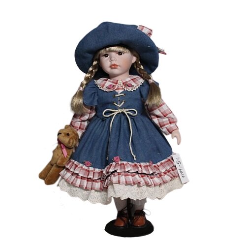 Кукла фарфоровая 16' на подставке от компании М.Видео - фото 1