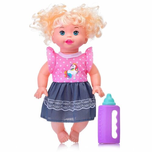 Кукла JK026-6 "Алисия" с бутылочкой, в пакете от компании М.Видео - фото 1