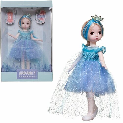 Кукла Junfa Ardana Princess с короной в роскошном синем платье 30 см WJ-36572/синее от компании М.Видео - фото 1