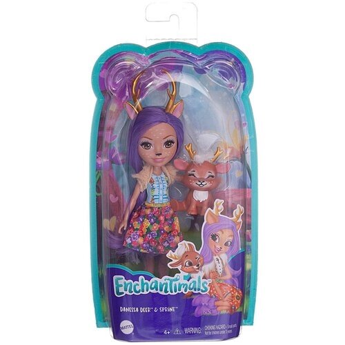 Кукла Mattel Enchantimals Данэсса Оленни с питомцем Спринт DVH87/Олень