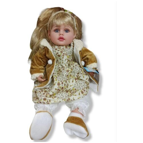 Кукла музыкальная реалистичная в шубке для девочки 40 см от компании М.Видео - фото 1