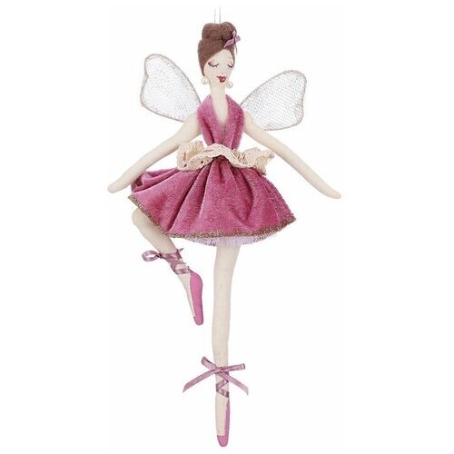 Кукла на ёлку ФЕЯ - балерина буффа (Variation), полиэстер, розовая, 30 см, Edelman 1087060-V