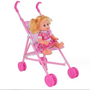 Кукла- пупсик с коляской/ игрушечная коляска/пупсик с соской/