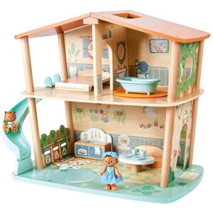 Кукольный домик "Дом в джунглях семьи тигров" с фигурками и мебелью в наборе