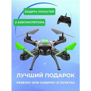 Квадрокоптер HIPER Falcon X, черный/зеленый