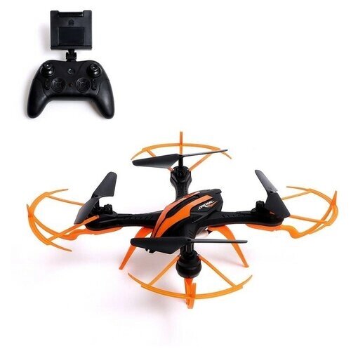 Квадрокоптер LH-X20WF, камера, передача изображения на смартфон, Wi-FI, цвет чёрно-оранжевый от компании М.Видео - фото 1
