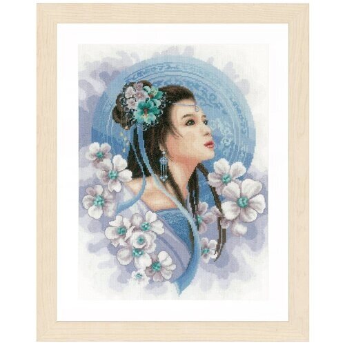 Lanarte Набор для вышивания Asian lady in blue (Восточная девушка в голубом) 30 х 41 см (PN-0169168) от компании М.Видео - фото 1