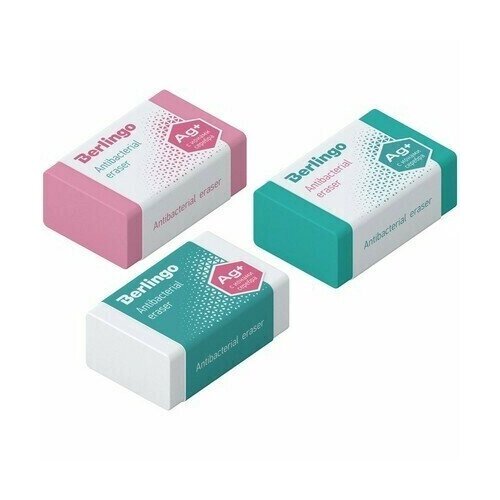 Ластик Berlingo Antibacterial прямоугольный 42*26*17мм Blc_00640 от компании М.Видео - фото 1