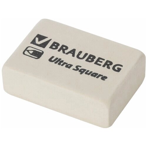 Ластик Brauberg Ultra Square (26х18х8мм, белый, натуральный каучук) 80шт. (228707) от компании М.Видео - фото 1