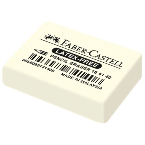Ластик Faber-Castell "Latex-Free", прямоугольный, синтетический каучук, 37*25*7мм (1 штука) от компании М.Видео - фото 1