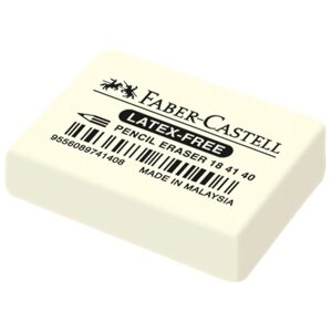 Ластик Faber-Castell "Latex-Free", прямоугольный, синтетический каучук, 37*25*7мм (1 штука)