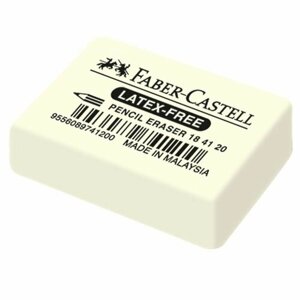 Ластик Faber-Castell "Latex-Free", прямоугольный, синтетический каучук, 40*27*10мм (1 шт)