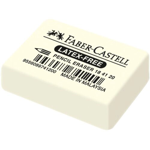 Ластик Faber-Castell "Latex-Free", прямоугольный, синтетический каучук, 40*27*10мм - 5 шт. от компании М.Видео - фото 1