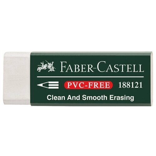 Ластик Faber-Castell PVC-Free (прямоугольный, картонный футляр, 31x23x12мм) 1шт. (188121) от компании М.Видео - фото 1