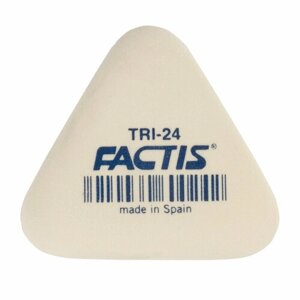 Ластик FACTIS (Испания) TRI 24, 51х46х12 мм, белый, треугольный, мягкий, PMFTRI24, 24 штук, 227988