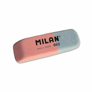 Ластик каучуковый Milan 860 комбинир. для стирания чернил и графита (60 шт.)
