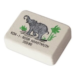 Ластик Koh-I-Noor "Elephant" 300/ 80, прямоугольный, натуральный каучук,26х18,5х8мм