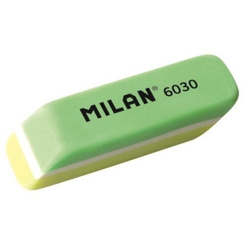 Ластик пластиковый Milan 6030 скошенной формы, цвета в ассорт от компании М.Видео - фото 1