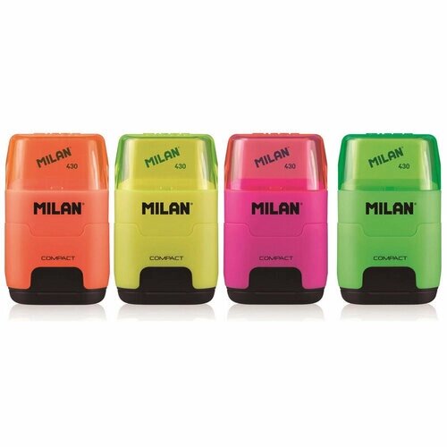 Ластик -точилка MILAN Compact Fluo, цв в асс 4719116 от компании М.Видео - фото 1