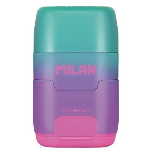 Ластик-точилка Milan COMPACT SUNSET ластик из синт каучука фиол-розовый от компании М.Видео - фото 1