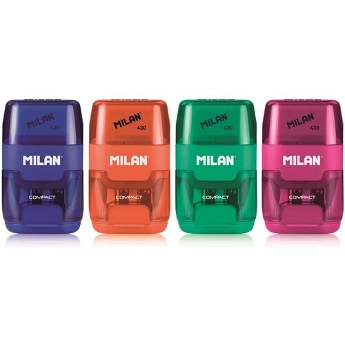 Ластик -точилка Milan Compact, в ассортименте , 1 шт. от компании М.Видео - фото 1