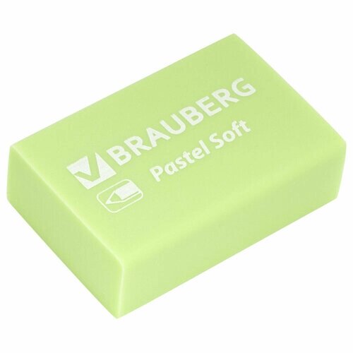 Ластики BRAUBERG "Pastel Soft" набор 12 шт, размер ластика 31х20х10 мм, экологичный ПВХ, 229598 3 шт от компании М.Видео - фото 1