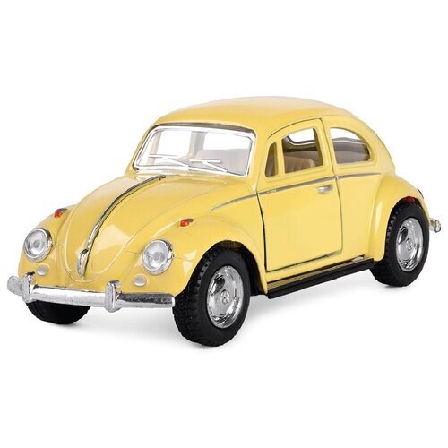 Легковой автомобиль Serinity Toys 1967 Volkswagen Classical Beetle 5375DKT 1:32, 12.5 см, желтый от компании М.Видео - фото 1