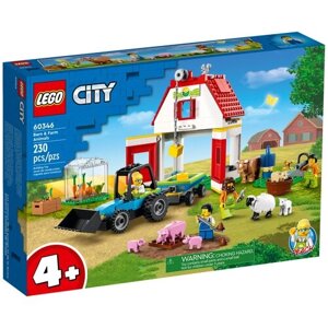 Lego City Конструктор Lego City Ферма и амбар с животными 230 деталей 60346