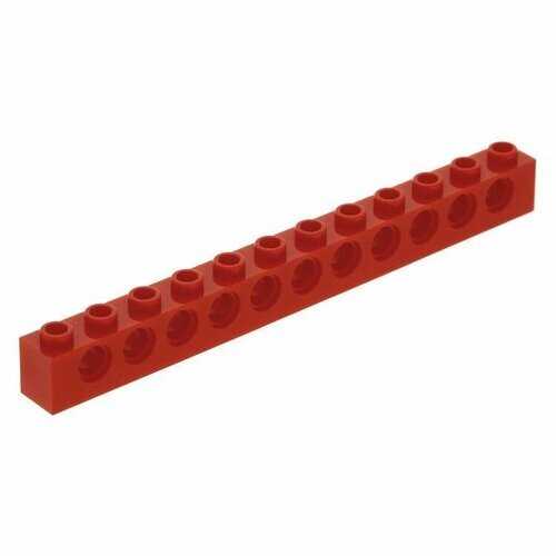 LEGO Кирпич 1 x 12, с отверстиями, красный (3895 / 389521) набор из 100 шт. от компании М.Видео - фото 1