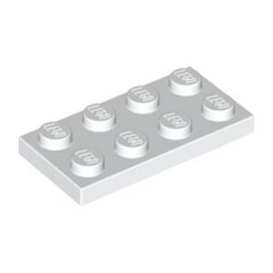 LEGO Пластина 2 х 4, белый (3020 / 302001) набор из 25 шт.