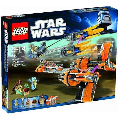 LEGO Star Wars 7962 Гоночные капсулы Анакина и Себулбы, 810 дет. от компании М.Видео - фото 1