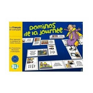 LES dominos DE LA journee (A2-B1)/ обучающая игра на французском "распорядок дня"