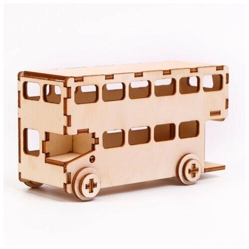 Лесная мастерская Сборная модель-автомобиль «Двухэтажный автобус» от компании М.Видео - фото 1