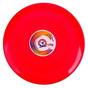 Летающая тарелка, 24 24 2,5 см, цвет красный + мел в подарок