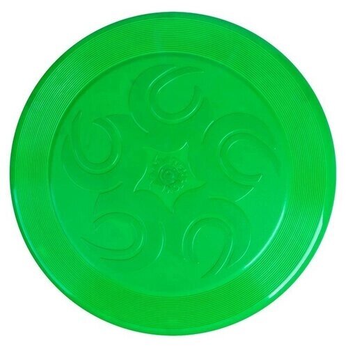 Летающая тарелка, 24  24  2,5 см, цвет зелёный + мел в подарок от компании М.Видео - фото 1