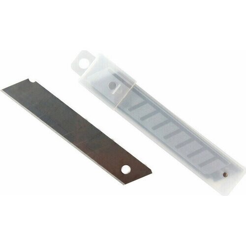Лезвие Лезвие запасное для ножей эконом 18мм, 6 упаковок по 10 шт. в каждой, пластиковый футляр от компании М.Видео - фото 1