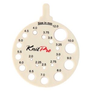 Линейка круглая для определения номера спиц, пластик, бежевый, KnitPro, 10991