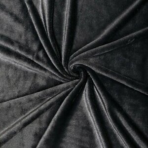 Лоскут Мех на трикотажной основе, 100*150см, цвет черный