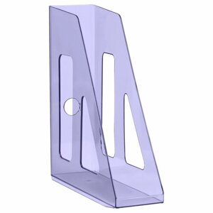 Лоток для бумаг СТАММ "Актив", вертикальный, тонированный фиолетовый, ширина 70 мм (ЛТВ-31101)