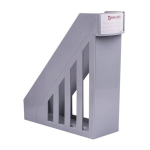Лоток вертикальный для бумаги BRAUBERG Maxi 231050/231051/231055 серый 1 шт.
