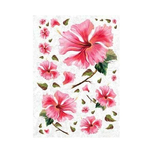"Love2art" бумага рисовая для декупажа IRP 32 x 45 см 0102 Розовые цветы от компании М.Видео - фото 1