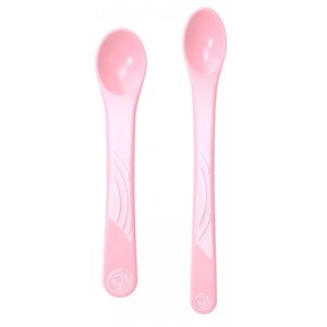 Ложки Twistshake для кормления Feeding Spoon с 4 мес. 2 шт. пастельный розовый